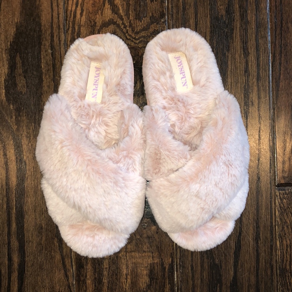 JOYSPUN soft cozy slippers size 8 dusty rose color - Picture 4 of 4